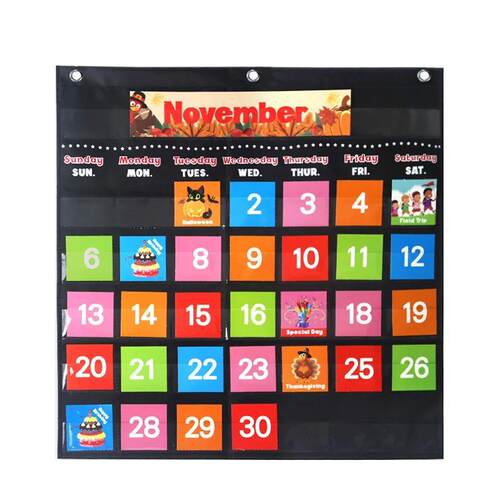 Early Education Calendar Hanging Bag Teaching Aid Calendar P