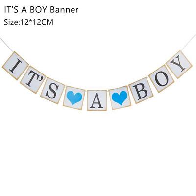 Baby Shower Decorations Its A Boy Girl Banner Gender Reveal