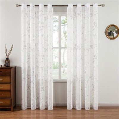 Topfinel  Curtains for Living Room Bedroom Tulle Modern Flow