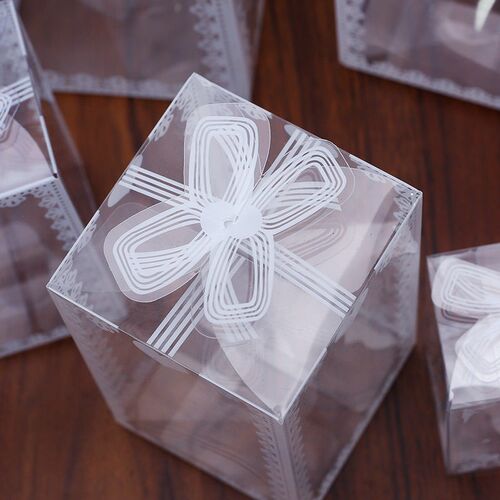 50pcs New Clear PVC Box Packing Wedding/Christmas Favor Cake