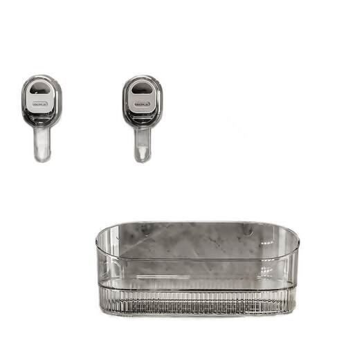 Bathroom Suction Cup Storage Rack, Wall-Mounted Without Dril