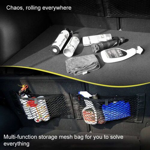 Car Back Rear Trunk Organizer Net Mesh Seat Elastic String M