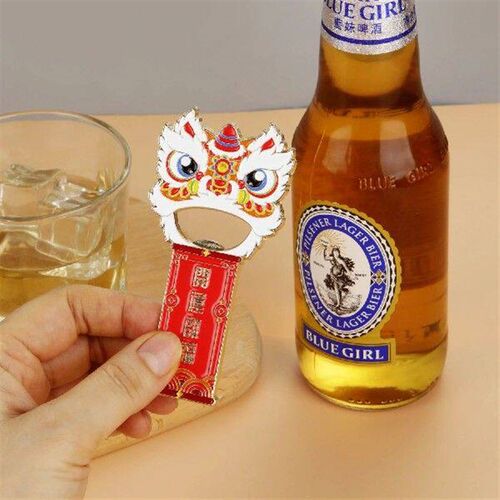 1PC Metal Chinese Lion Bottle Opener with Magnets Portable
