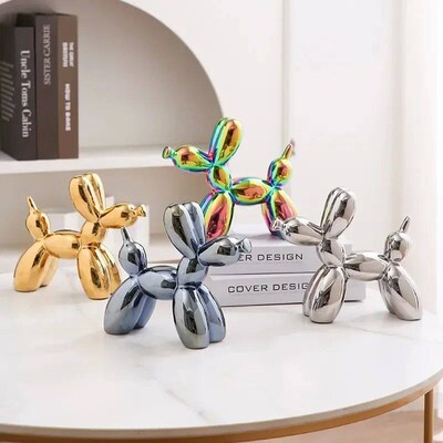 11/21CM Mini Ceramic Balloon Dog Sculpture Abstract Ornament