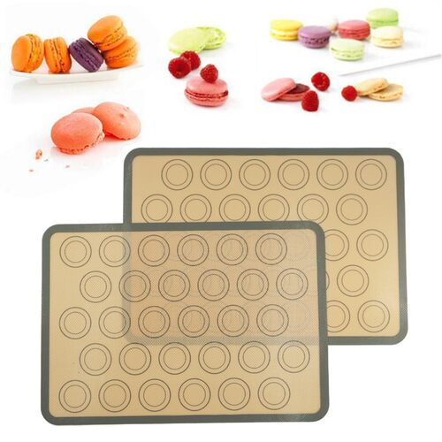 2PCS 42x29.5cm Silicone Macaron Baking Mat Non Stick Silicon
