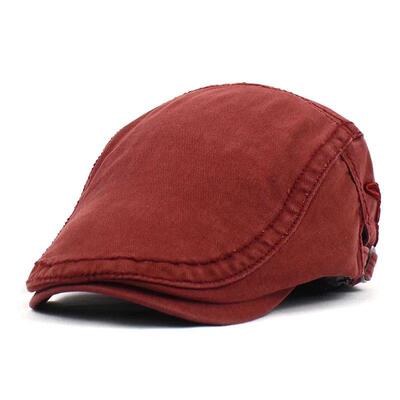 Spring Cotton Letter Embroidery Newsboy Caps Men Flat Peaked