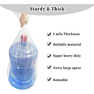 10Pcs Thickened Plastic Moving Bag Transparent