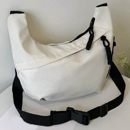 Neutral style tote bag with strap for carrying fitness items