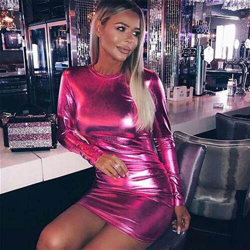 Summer rose red hip mini skirt solid purple bronzing round