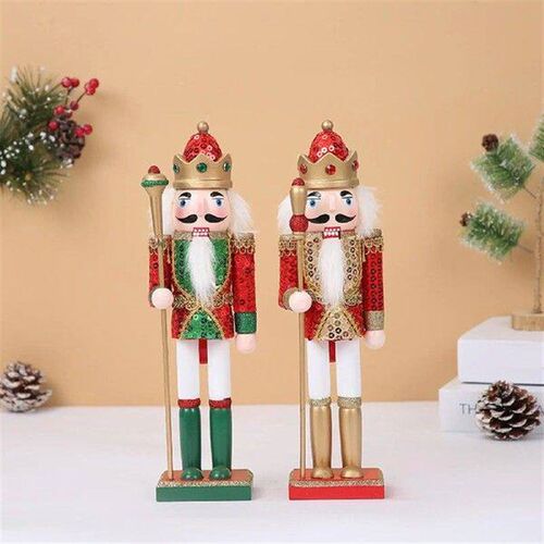 Set of 4 Nutcracker Figures 7inch for Seasonal Decor , 2pcs