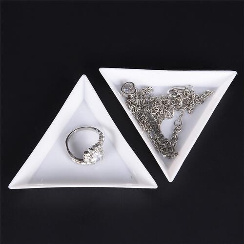10pcs/lot White Containers Environmental PP Triangle Plate F