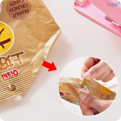 Mini Plastic Bag Sealer Machine Storage Bag Clip Sealing