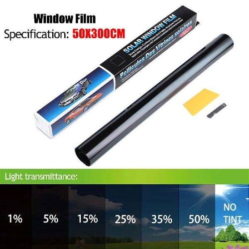 Black Car Window Foils Tint Tinting Film Roll Car Auto Home