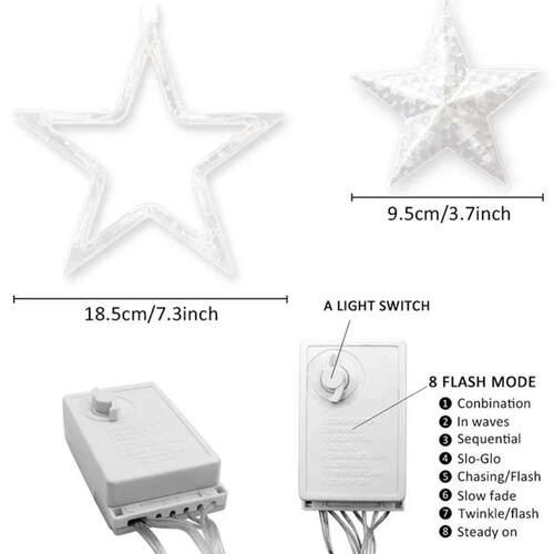 Star Curstain Light 4.5m 138 Leds String Lights for Home Par