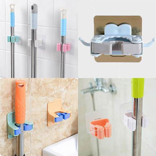 No-drill Mop Holder, Creative Traceless Bathroom Mop Hook, A