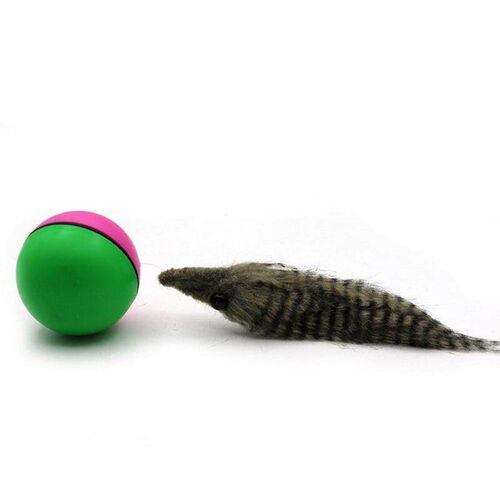 -1pcs cat toys beaver weasel rolln motor ball toy for pet