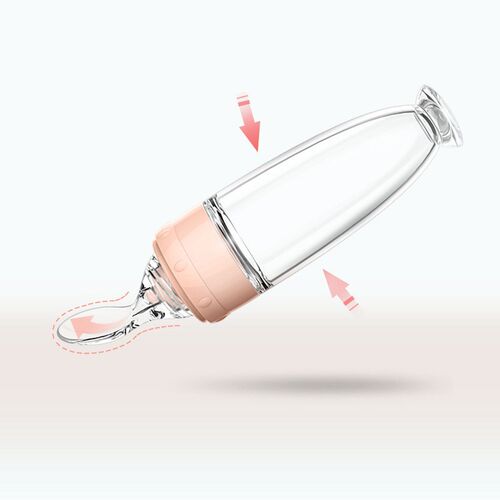 Baby Feeding Spoon Bottle Silicone Food Supplement Children