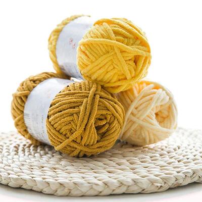 3pcsX50g Soft Chenille Yarn Thick Velvet Yarn DIY Knitting Y