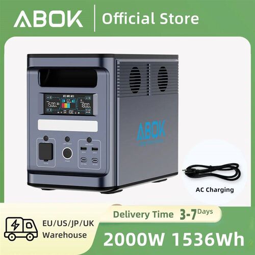 [US PLUG]ABOK Ark2000 Portable Power Station 2000W 1536Wh So