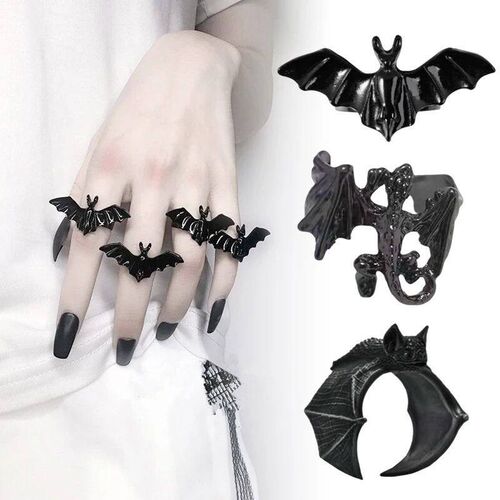 Bat Ring Vintage Gothic Finger Rings Simple Women Men Person