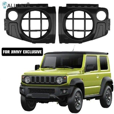 2Pcs Car Front Lamp Protection Covers Black Car Front