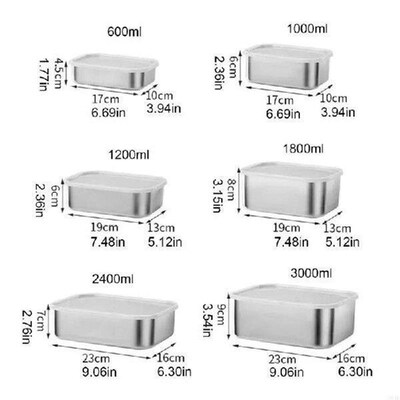 H8WB Functional Lunch Box with Lid Fridge Storage Holders