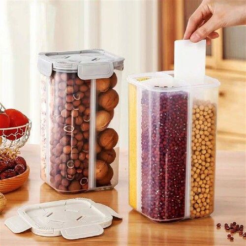 Practical Plastic Grain Storage Box Transparent Square
