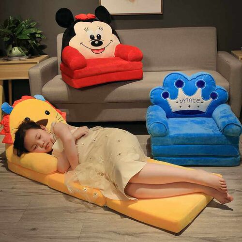 Childrens Sofa Cute Cartoon Lazy Folding Sofa Bed Girl Prin