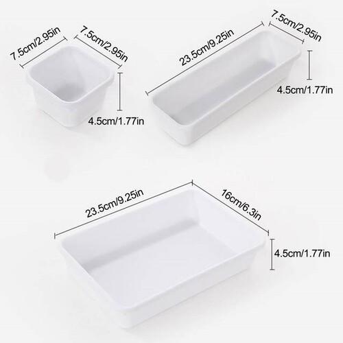 8pcs/set Home Drawer Organizer Box Trays Storage Office Box