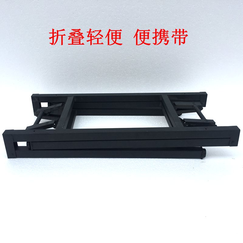 简易折叠桌架长方形桌腿家用弹簧桌腿支架O双层会议桌架子办公桌