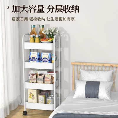 加厚小推车碳钢置物架厨房客厅落地移动卧M室多层浴室收纳储物架