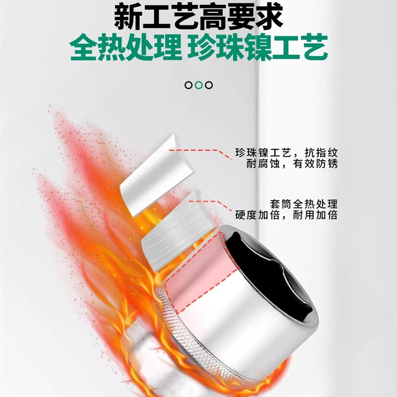 套筒扳手工具快速扳手棘s轮大中小飞火花塞轮胎外六角套筒汽修套