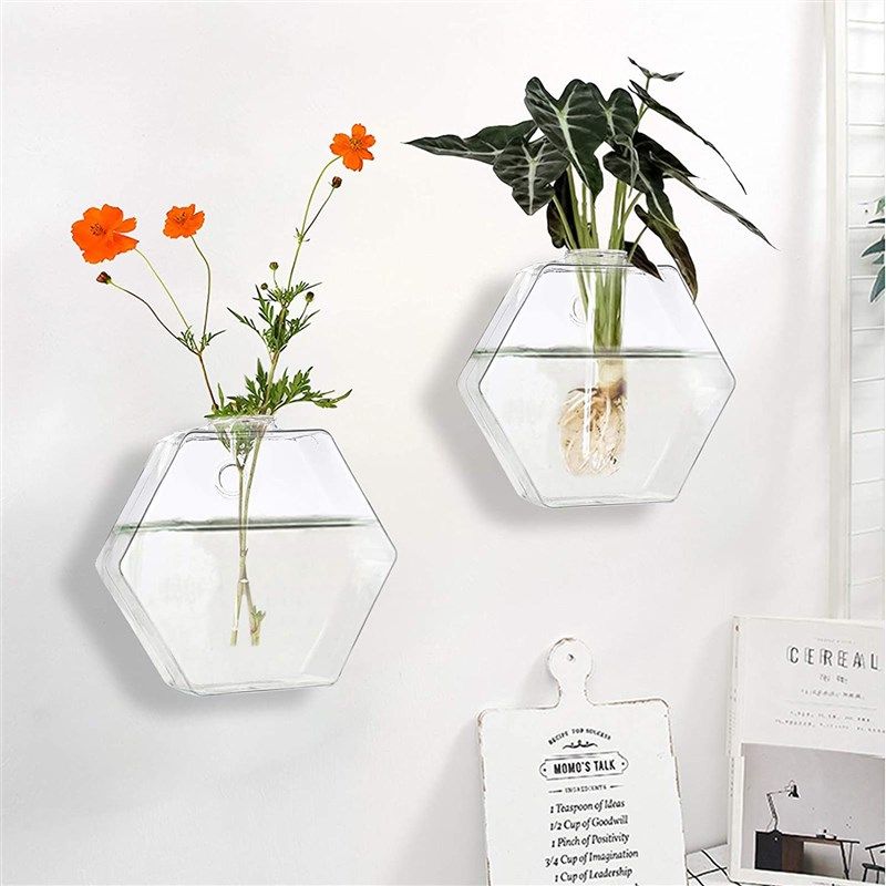 创意墙壁玻璃花瓶 壁挂鱼缸 悬挂式水培插花瓶 客厅墙面装饰品,特色手工艺,其他特色工艺品,淘宝优惠券,粉丝福利购,淘宝优惠卷