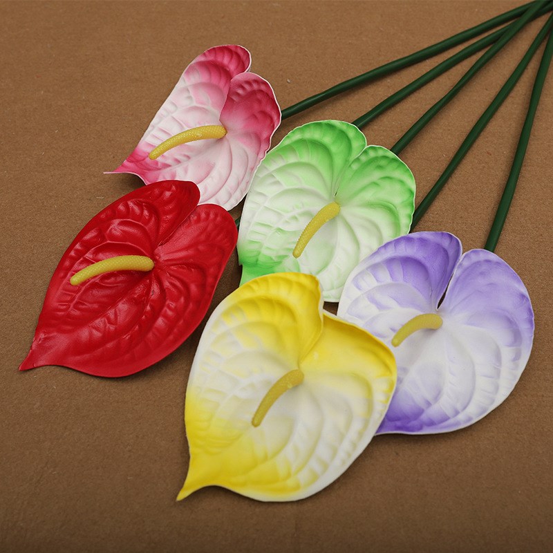 红掌仿真花  家居盆栽仿真植物红掌装饰室内客厅摆件长杆绿植彩掌