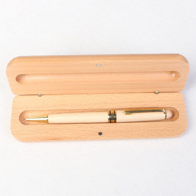 枫木礼品签字笔榉木盒套装创意木质钢笔刻字活动纪念圆珠笔礼品笔