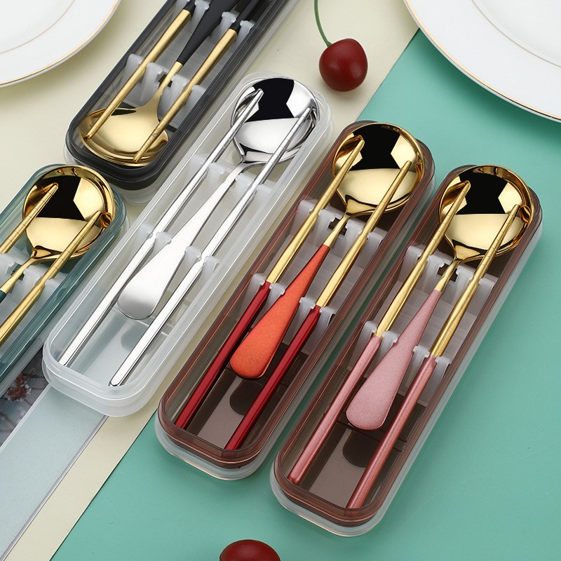 餐具网红勺子创意学生二件具可印logo