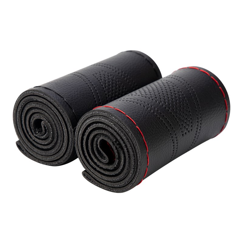 厂家 整版压花手缝方向盘套 四季通用柔软防滑超纤皮手缝把套