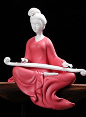 厂家直供陶瓷仕女摆件古典琴棋书画人物家居软装玄关酒柜装饰品