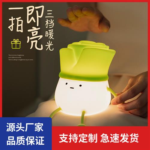 乐乐多新款拍拍灯葱明硅胶灯女生儿童卧室充电解压创意小夜灯礼物