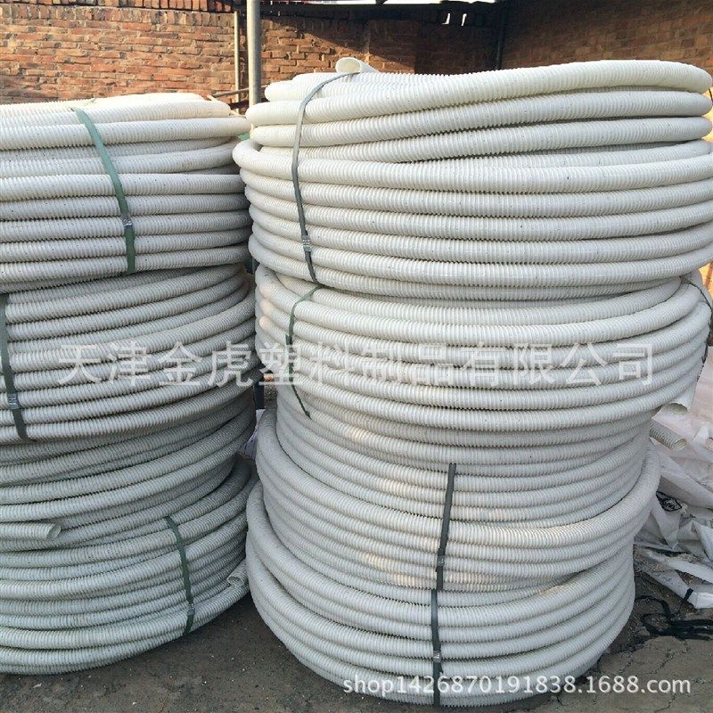 厂家缠丝绿化渗水管 盲排管 63小波纹PE排水管材pe打孔渗水灌溉管