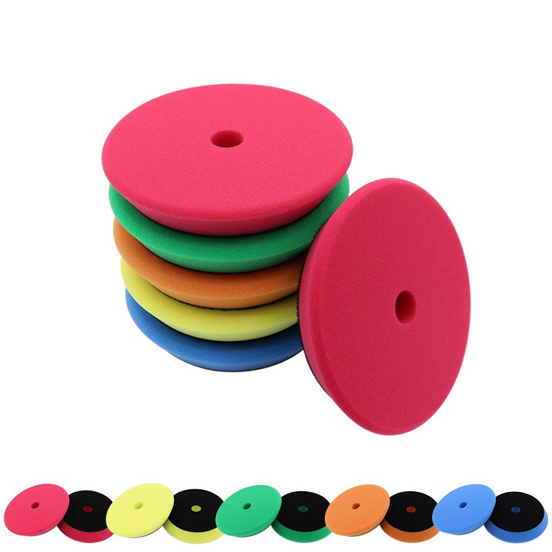 汽车美容斜边海绵盘抛光轮DA偏心抛光机抛光垫6寸150mm海绵轮套装