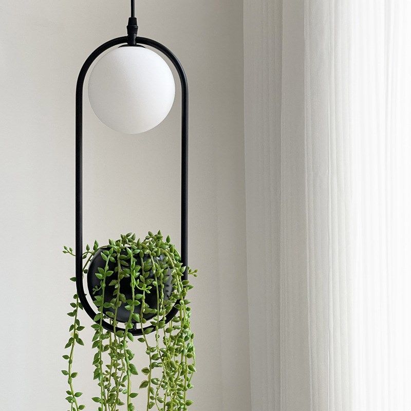 个性创意复古北欧火锅店餐厅酒吧服装店吊灯LED阳台装饰植物吊灯