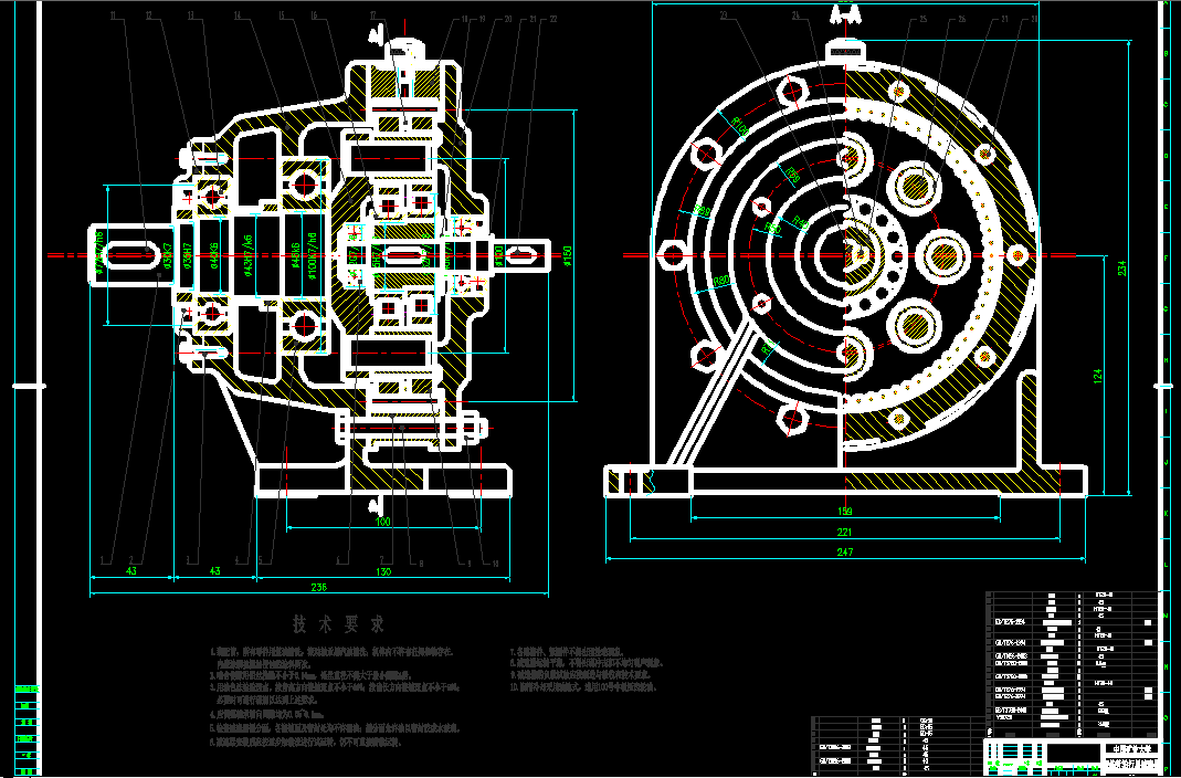 rv减速器全套cad图纸零件图机械零件装配图工业设计练习图