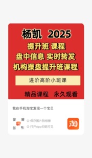 杨凯2025提升班视频课程更新中(一年的更新到年底)