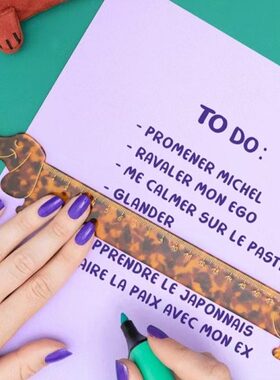 法国coucou suzette可爱趣味腊肠狗尺子卡通直尺标尺创意学生文具