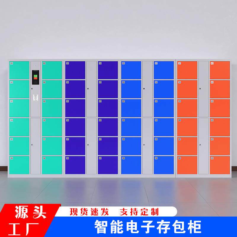超市智能电子存包柜商超商场寄存柜指纹人脸驾校考场存放柜厂家