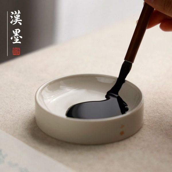 影灰小雅精进墨碟 掭笔毛笔瓷砚陶瓷器砚台墨碟书法笔掭文房四宝,文具电教/文化用品/商务用品,文房四宝,淘宝优惠券,粉丝福利购,淘宝优惠卷