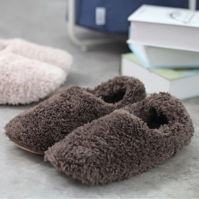 日式冬季b棉拖鞋木地板静音防水软底包跟女毛绒保暖室内包脚家用