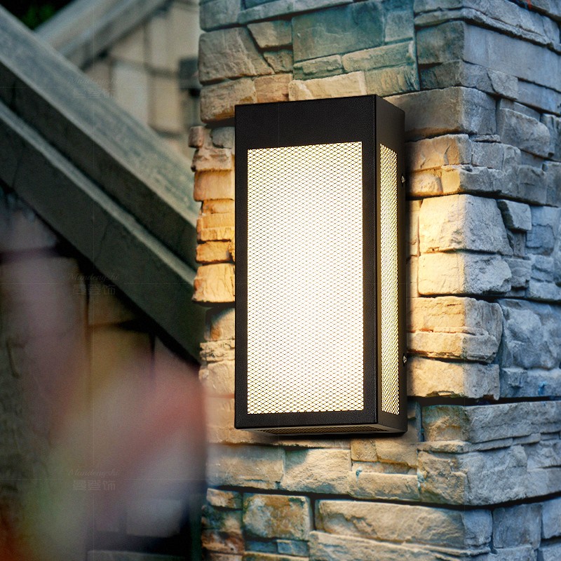 简约户外防水壁灯咖啡厅店大门口室外露天阳M台外墙现代花园庭院