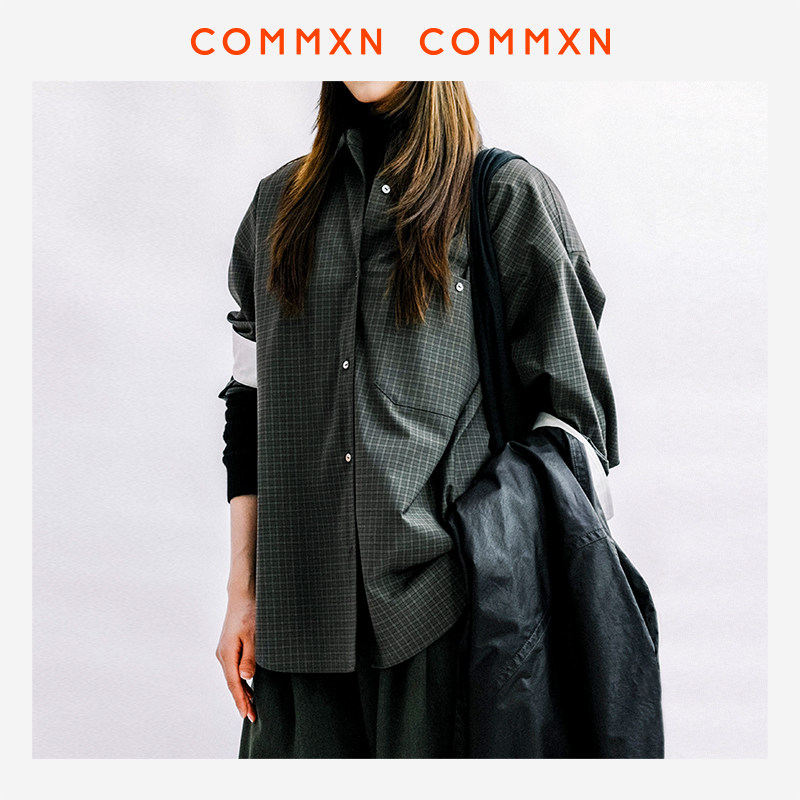 COMMXN·格纹衬衫休闲复古廓形